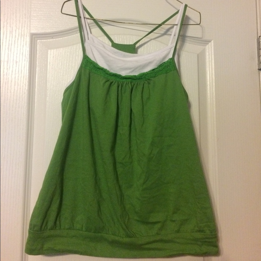 Green XL Razorback top