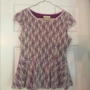 Matilda Jane Pippenger Peplum Top - X-Small EUC