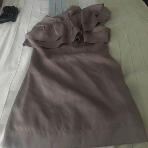 One shoulder ruffle dress