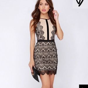 Lulu's Act the Past lace dress XS