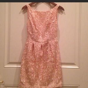 Beautiful blush/ petal pink lace cocktail dress!