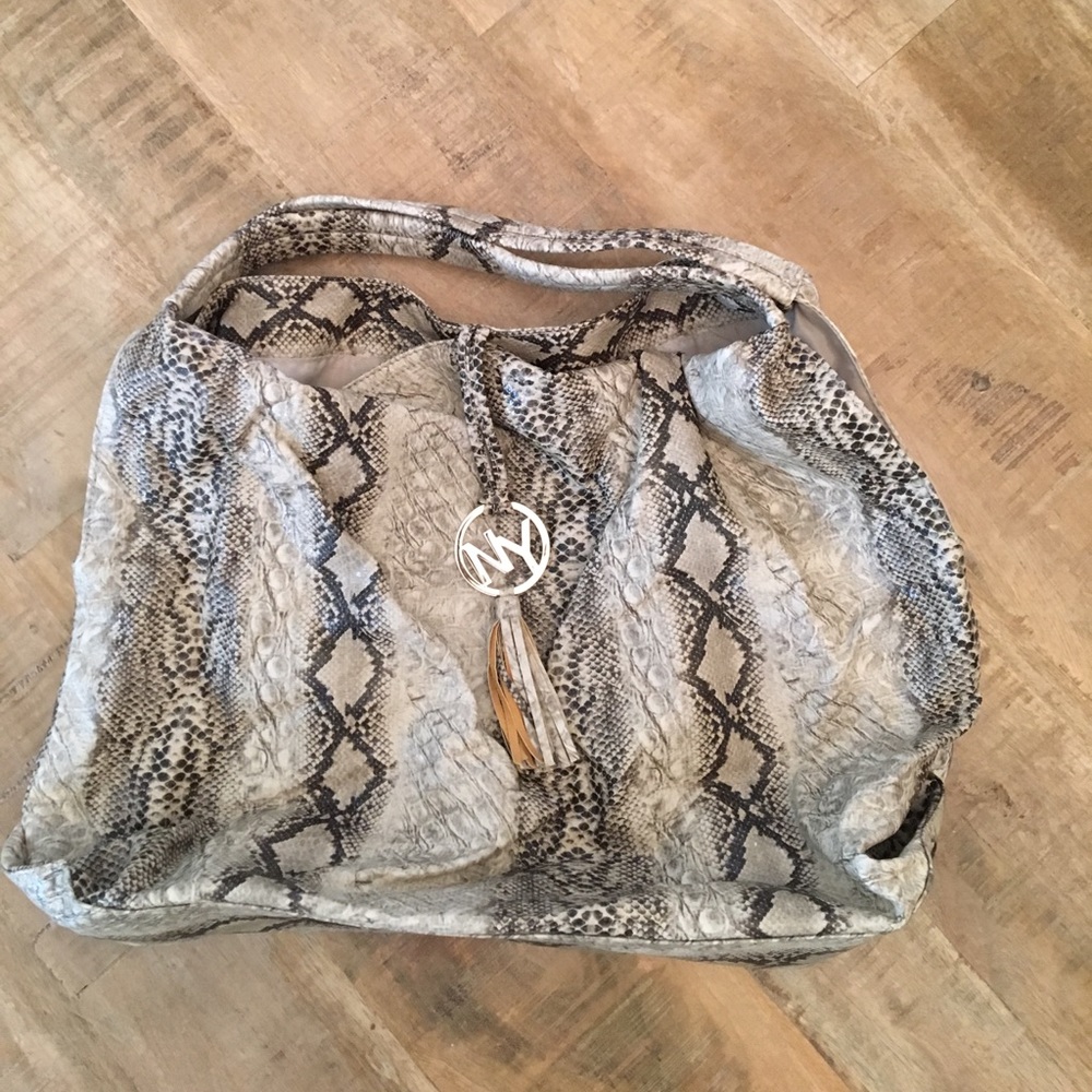 Snake skin print Hobo bag