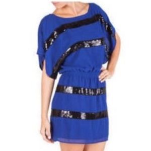 Jessica Simpson Black and Blue sequins dress