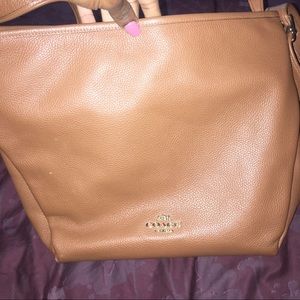 Coach Leather Medium Hobo Handbag