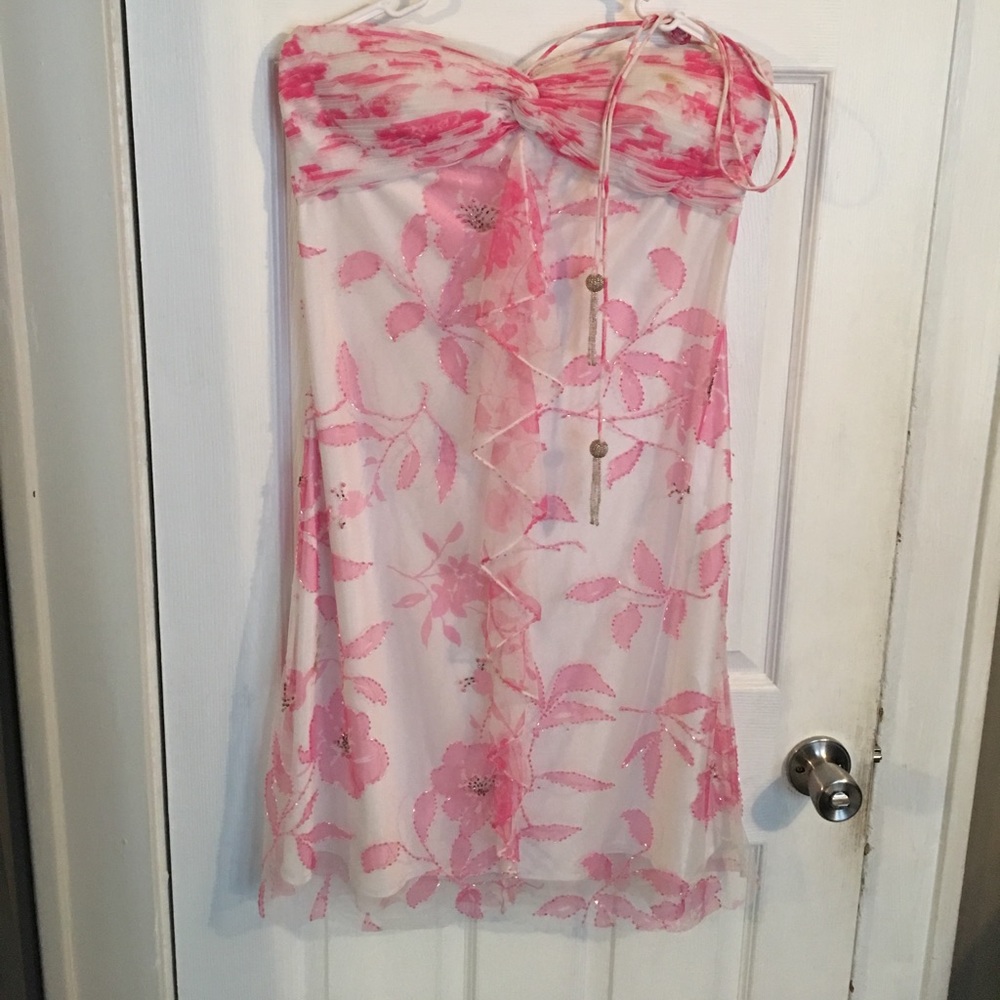 Short pick prom dress