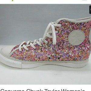 ISO pink sequin converse
