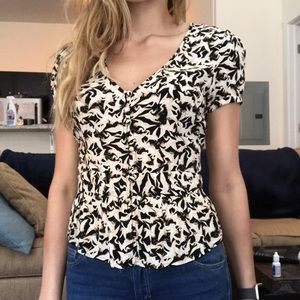 Kimchi Blue heron print vintage style top