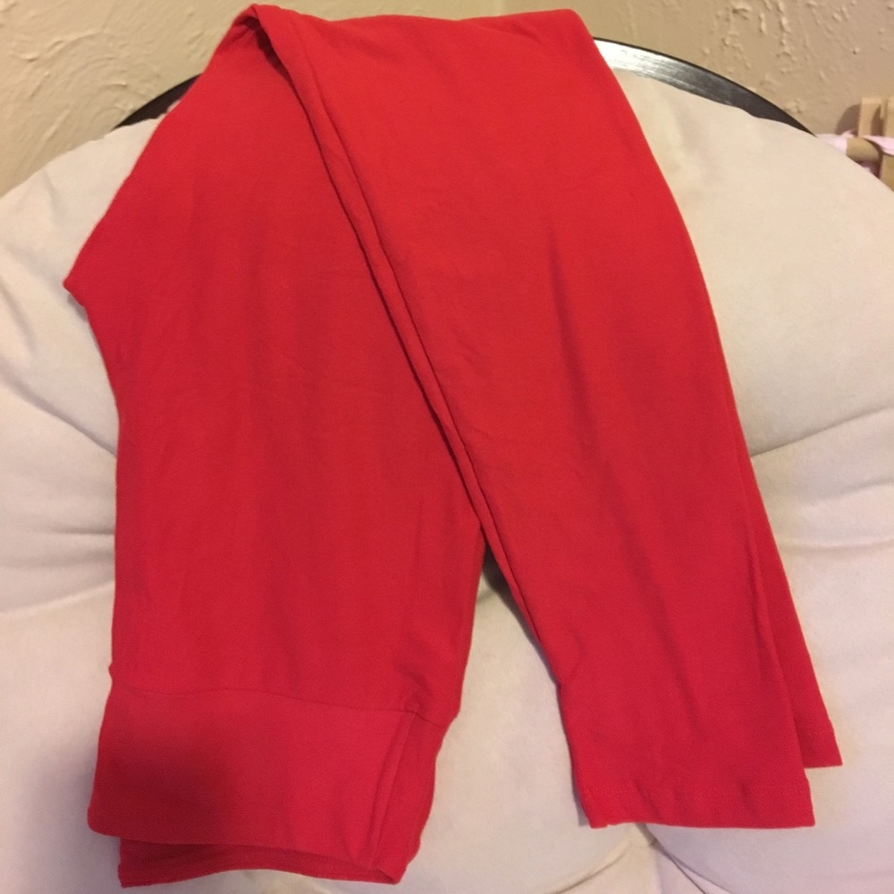 Lularoe Red leggings OS
