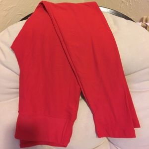 Lularoe Red leggings OS
