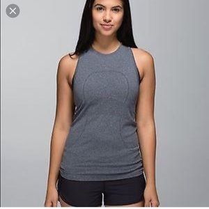 Lululemon gray high neck swiftly tank