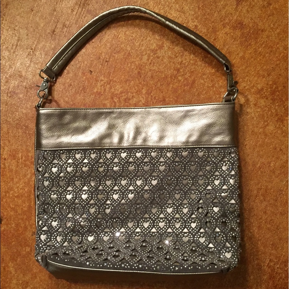Silver tote bag
