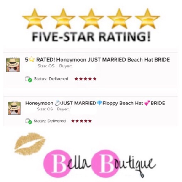 1 LEFT 5⭐️ RATED! Honeymoon JUST MARRIED Beach Hat - Picture 4 of 8