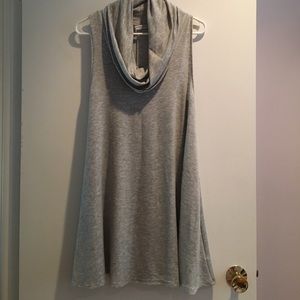Sleeveless light flowy dress with swooping neck