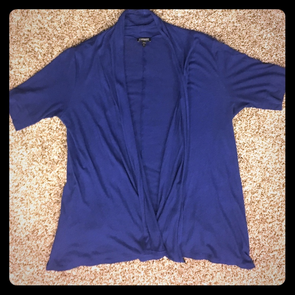 Royal blu Express open face cardigan sz L