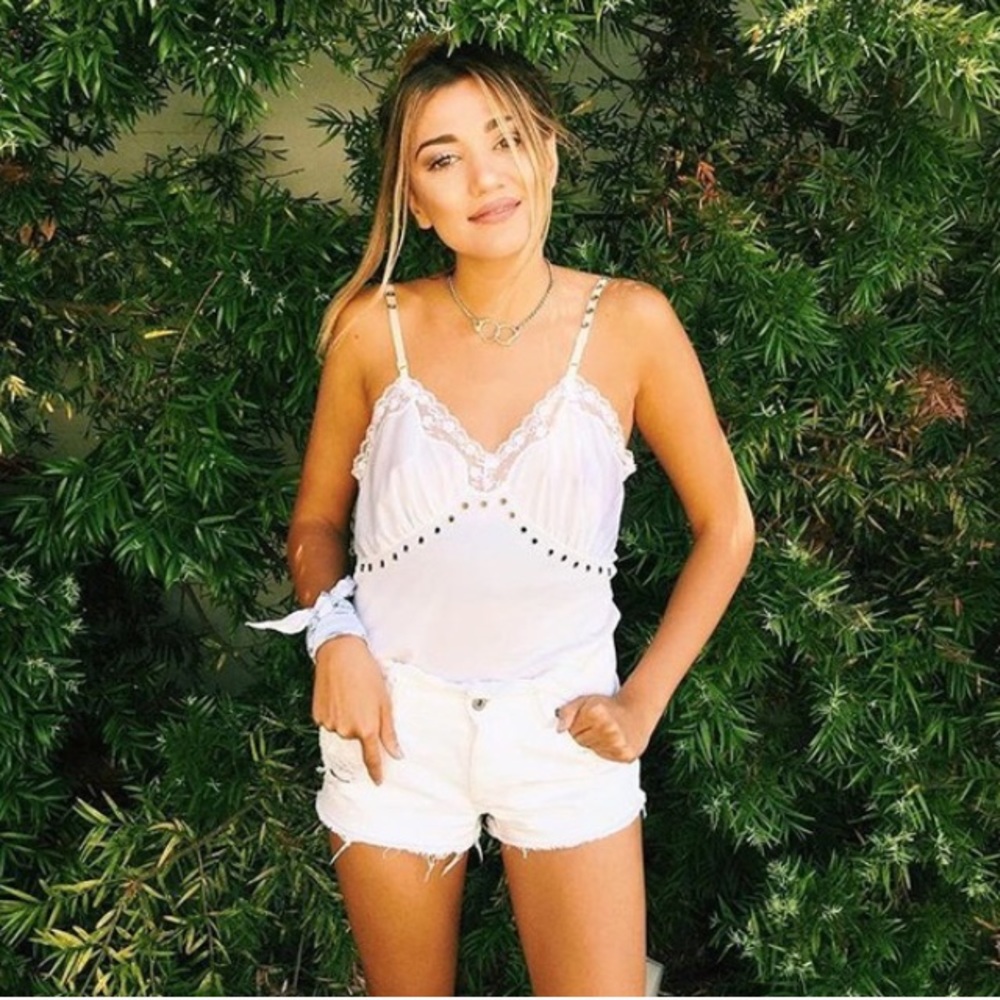 ❌SOLD❌LF Furst of a Kind Vintage Lace Slip Tank - Picture 2 of 5