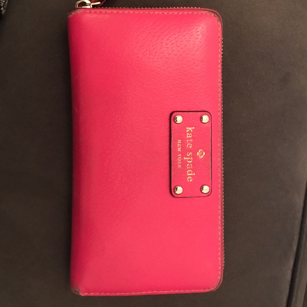 Kate spade leather zip around wallet