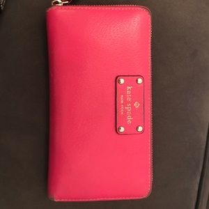 Kate spade leather zip around wallet