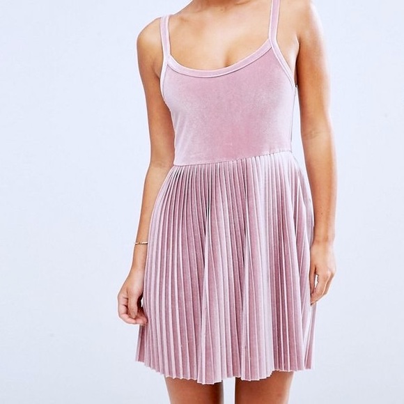 ASOS Dresses & Skirts - ASOS Rare Velvet Pleated Dress NWOT
