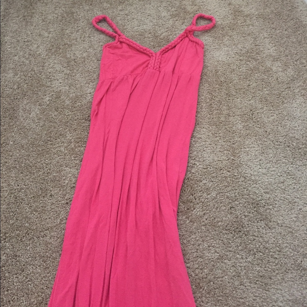 Pretty pink stretchy maxi dress