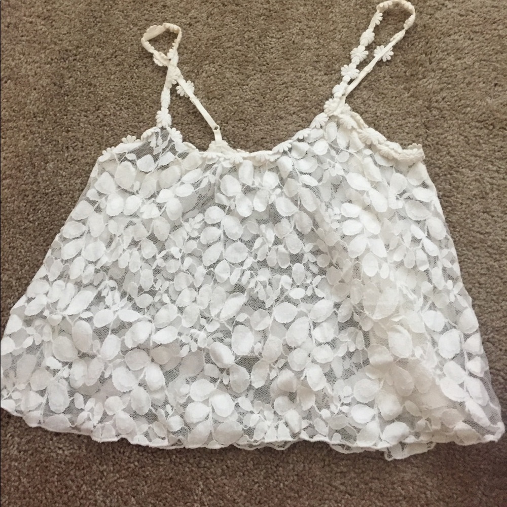 Sheer flowy crop top