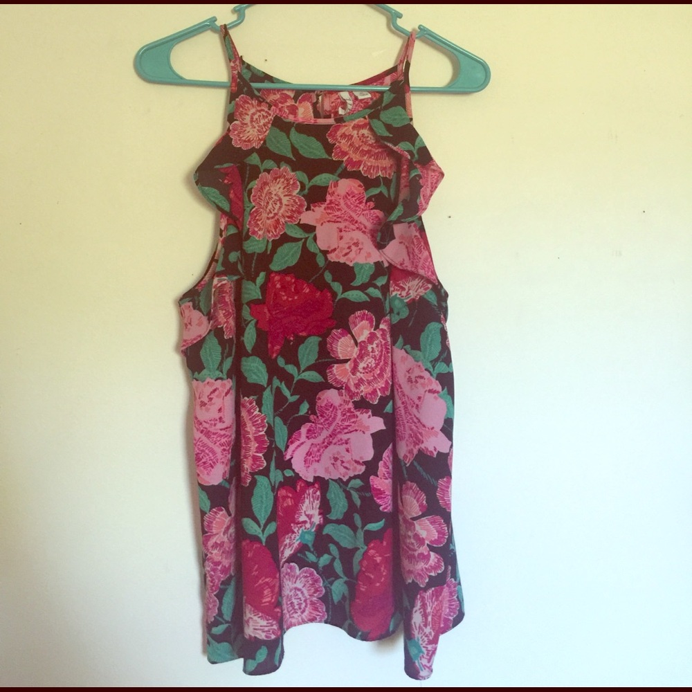 Floral Ruffle Tank
