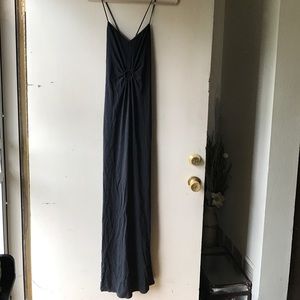 Long black key hole dress