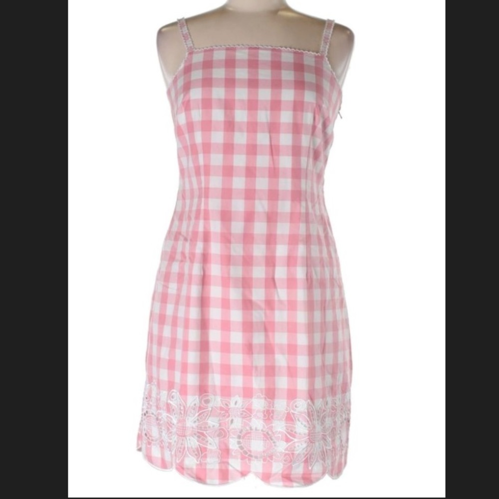 Lilly Pulitzer pink gingham dress