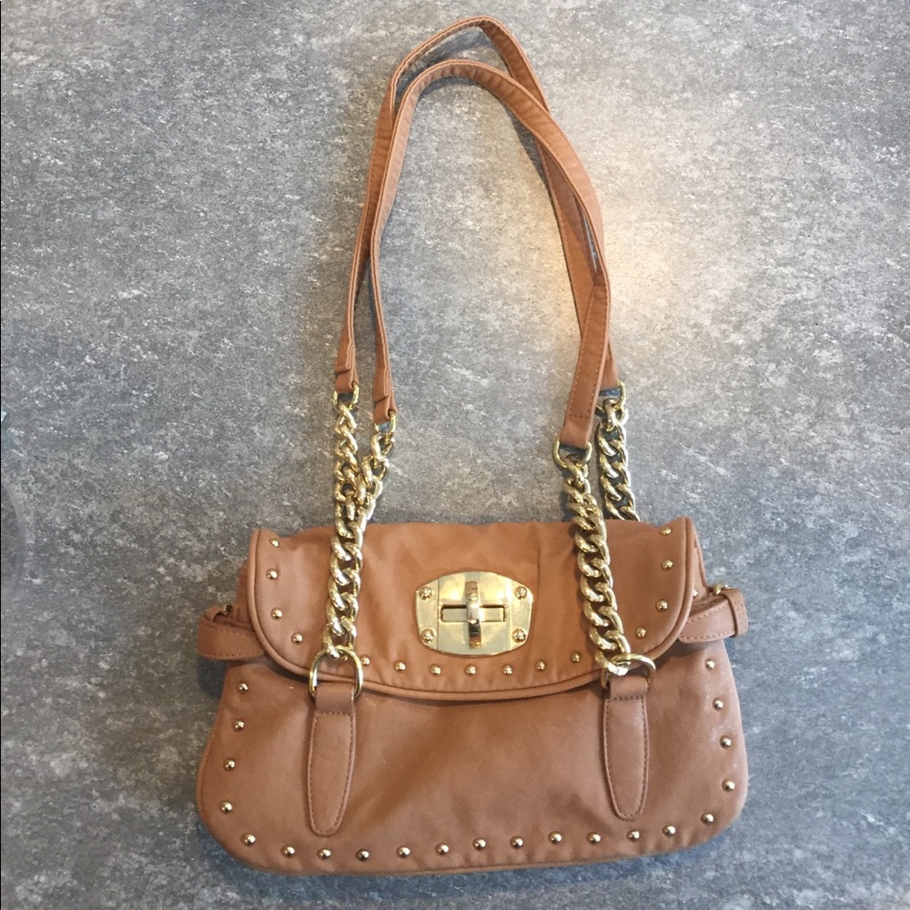 Big Buddha Vegan Leather Tan Should Bag