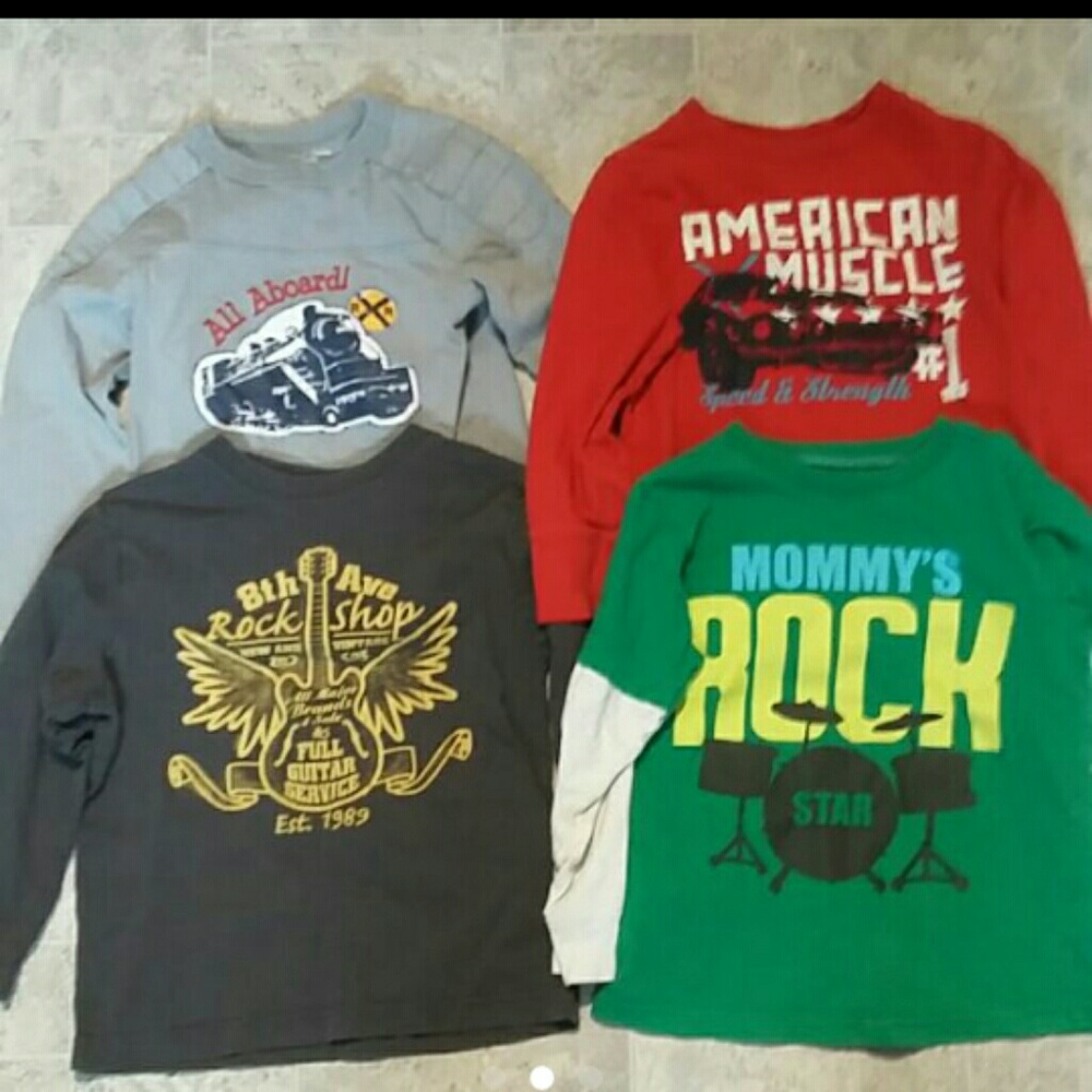 Lot Bundle of 10 Boys 4T Long Sleeve Shirts