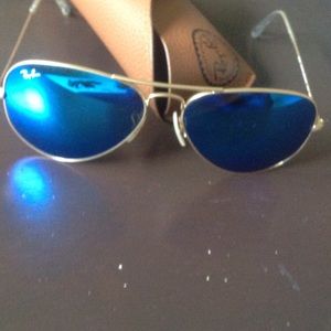 Ray-Ban  Sunglasses RB3025 58mm Aviator Gold/Blue