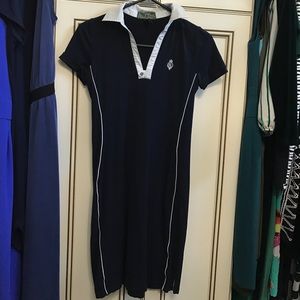 Ralph Lauren Navy & white collared dress
