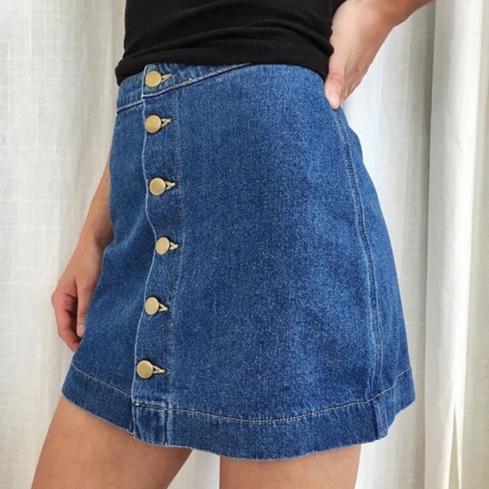 American Apparel Button Down Skirt