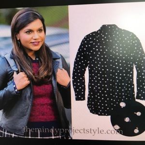 Silk J Crew Navy Clocks pocket blouse