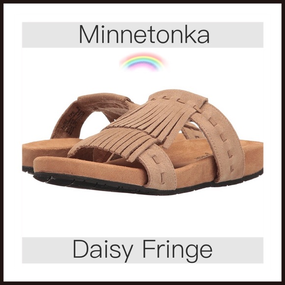 Minnetonka Shoes - Minnetonka Taupe Fringe Daisy Sandal