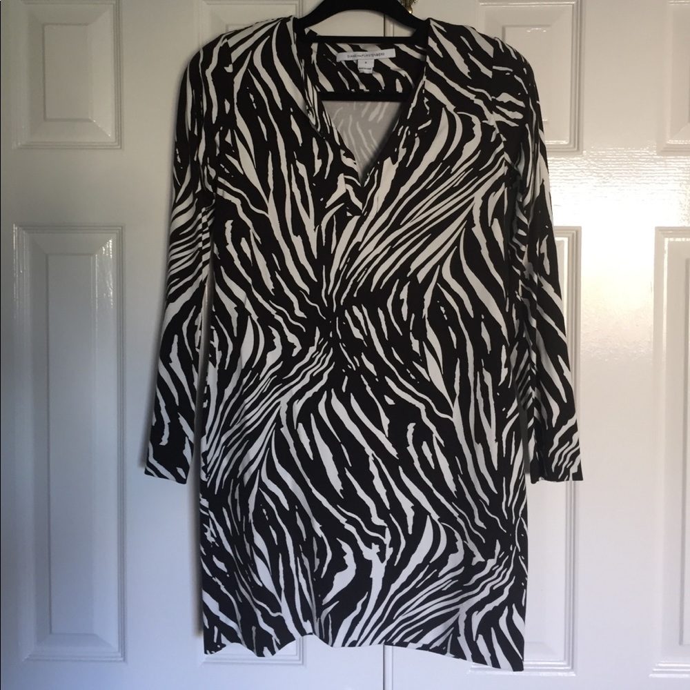 DVF zebra print dress