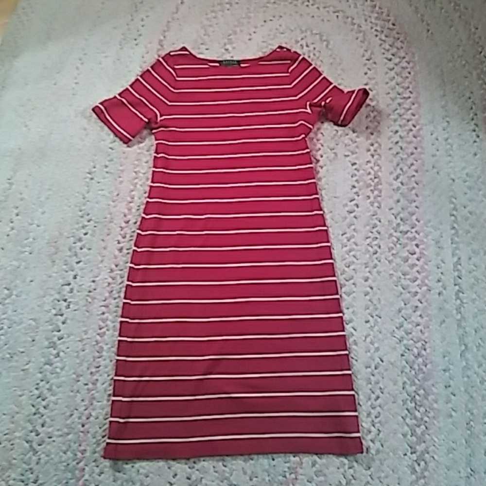 Raulph Lauren red striped dress