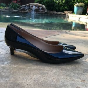 Calvin Klein Gabrianna patent kitten heels