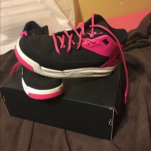 Pink & Black Jordan's