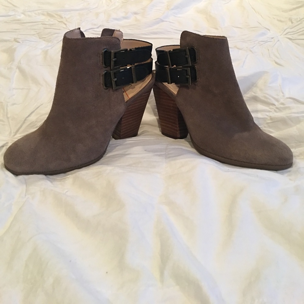 Grey Suede Booties