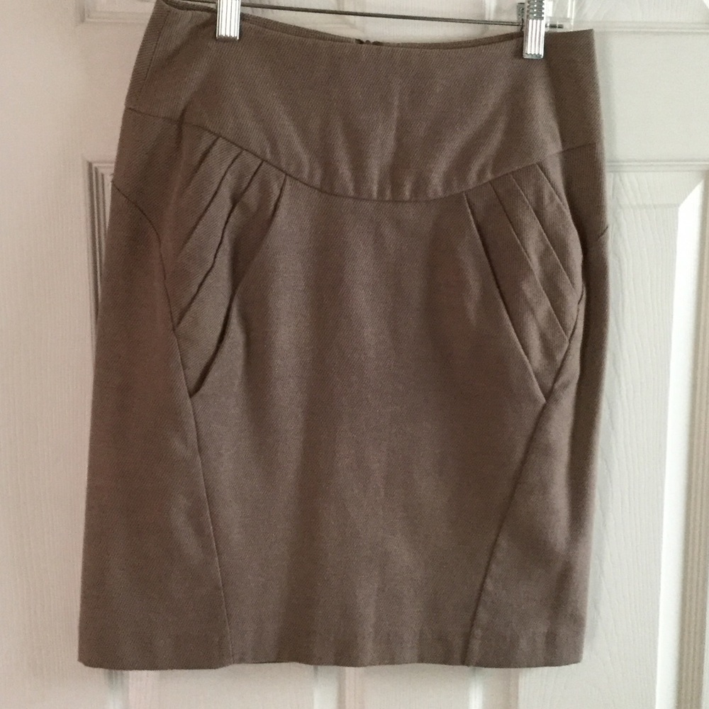 Textured Tan Pencil skirt