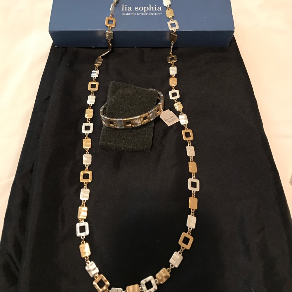 Lia Sophia neckless abs bracelet with original box