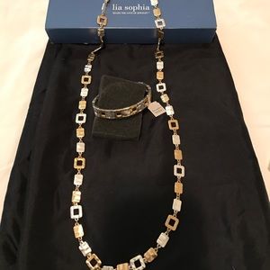 Lia Sophia neckless abs bracelet with original box