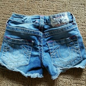 True religion girls jean shorts