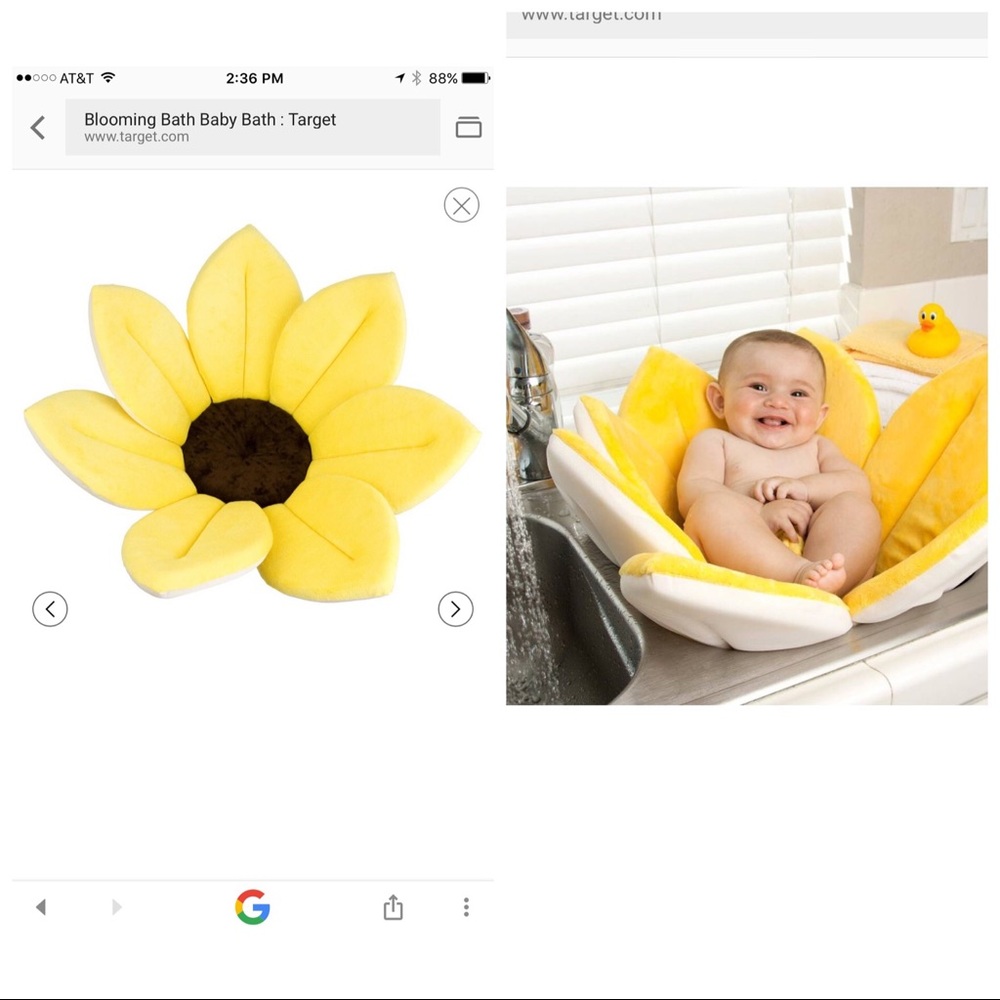 Blooming bath baby bath