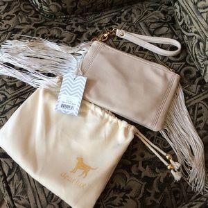 Deux lux  - New fringed leather wristlet