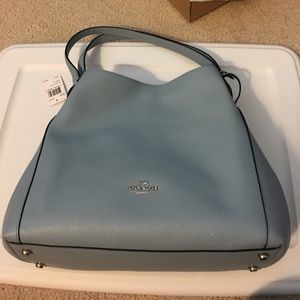 Light blue leather Coach purse