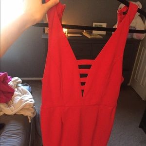 Red cocktail dress