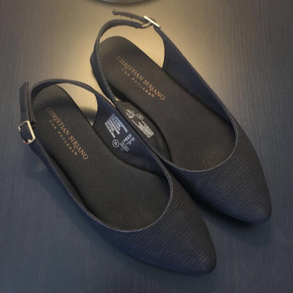 🚨FINAL MARKDOWN🚨Black Open-Back Flats