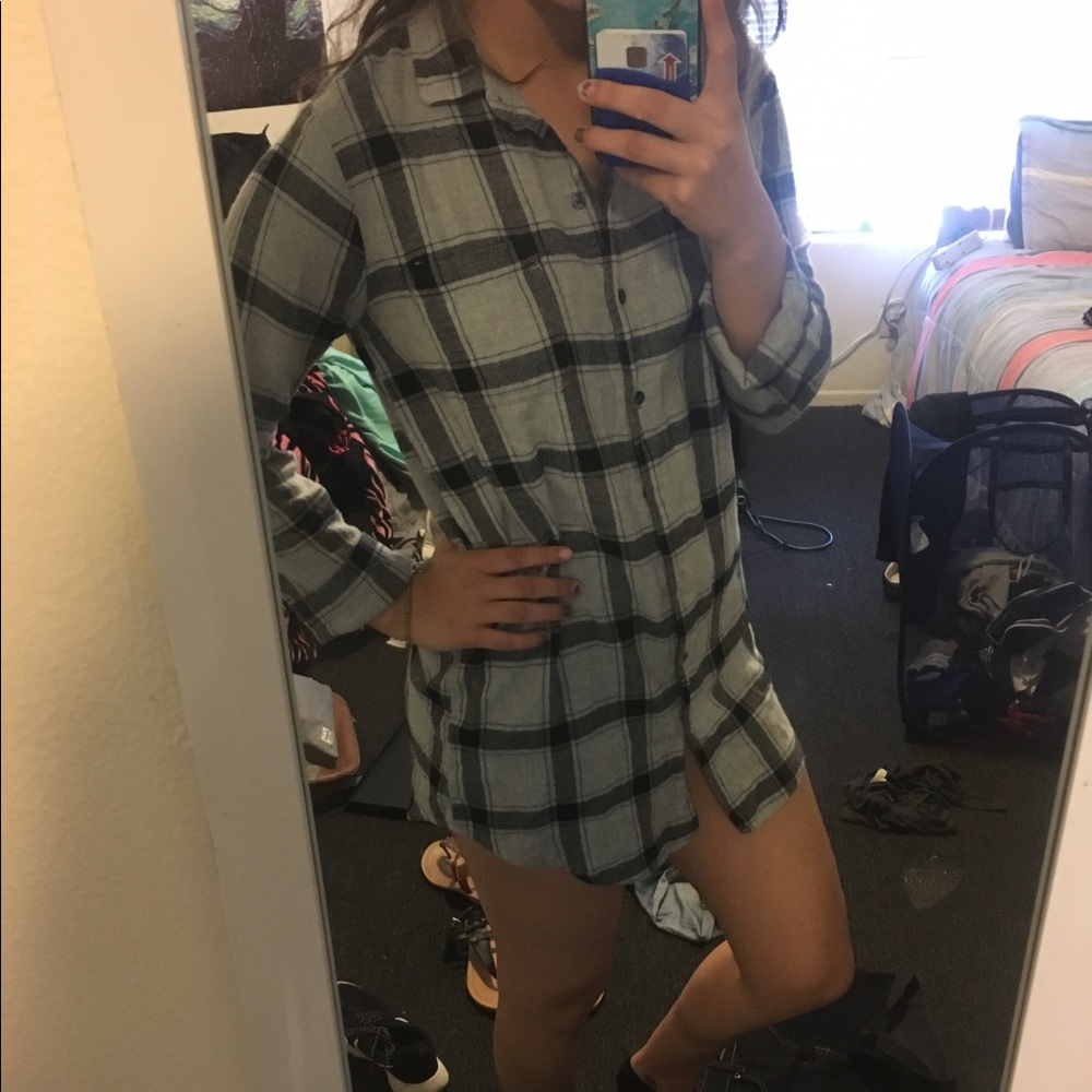 XS long flannel dress