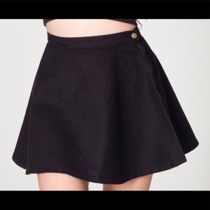 Black American Apparel Denim Circle Skirt
